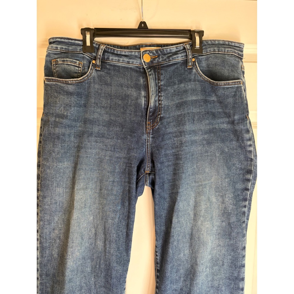 KUT from the Kloth Charlotte High Rise Culotte Jeans Medium Wash Blue Size 16 - Picture 5 of 8